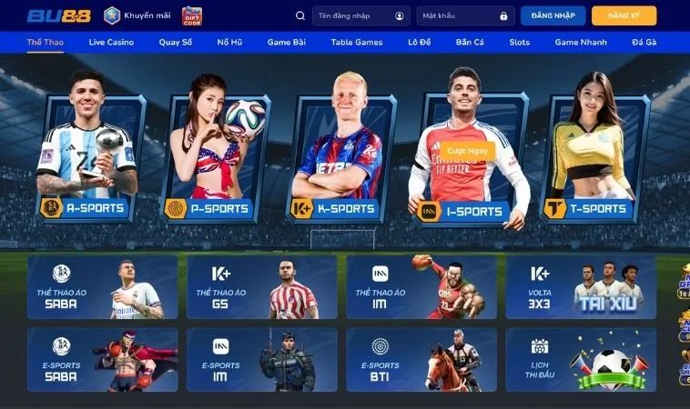 Sảnh Thể Thao Blue88 hợp tác với nhiều nhà cung cấp kèo cược uy tín