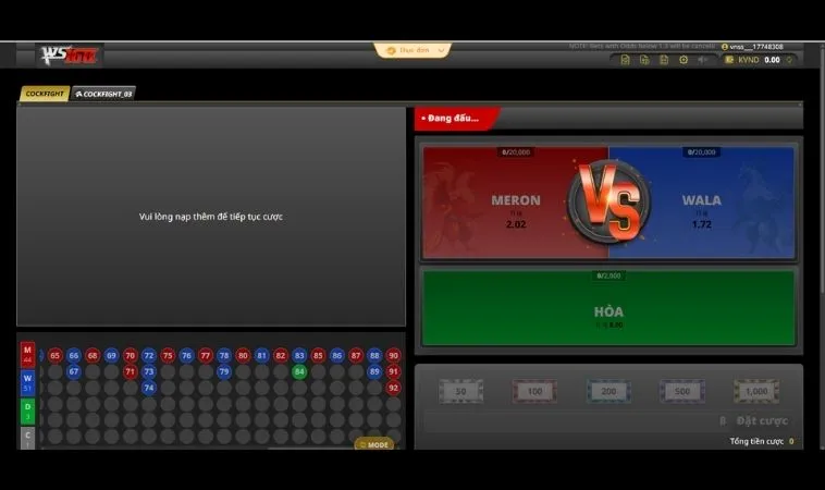 Cách Chơi Đá Gà WS168 Tại Blue88 Thưởng Lớn Nhất 2025 2 Các cửa cược tại sảnh Đá Gà WS168 Tại Blue88