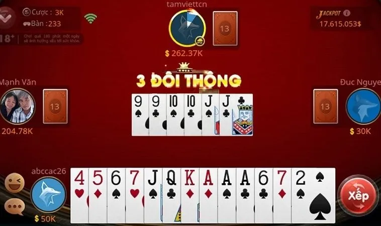 Hướng Dẫn Cách Chơi Tiến Lên Miền Nam Nhà Cái Blue88 Chi Tiết Nhất 2 Bàn chơi Tiến Lên Miền Nam Nhà Cái Blue88