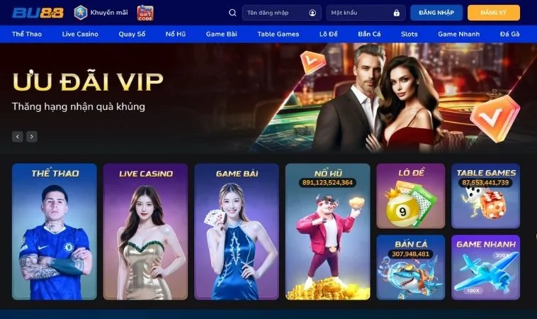 Đa dạng các thể loại game để trải nghiệm tại nhà cái Blu88
