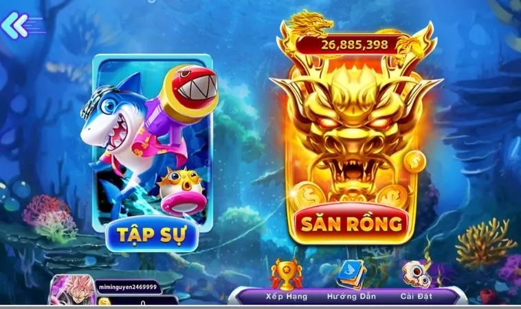 Bí Kíp Cách Chơi Vua Bắn Cá Tại Blue88 Săn Boss Nhận Quà Khủng 2 Các phòng chơi trong game Vua Bắn Cá Tại Blue88